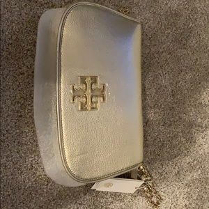 Brand New Tory Burch Clutch Amanda Metallic Gold